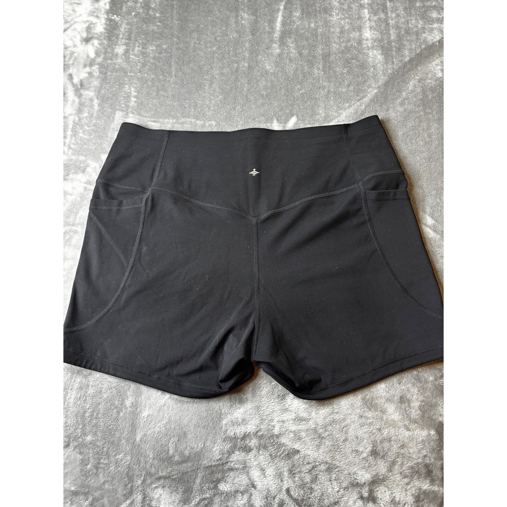Halara Black High Waisted Biker Shorts with Pockets Womens XL 3 Inch Inseam - Picture 2 of 9